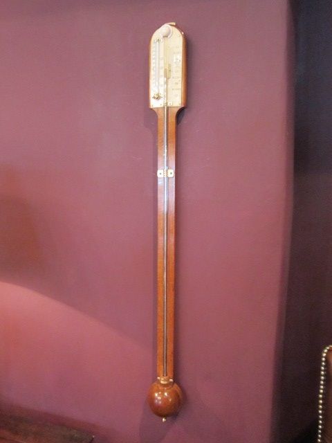 Very Slim Victorian Polished Oak Stick Barometer