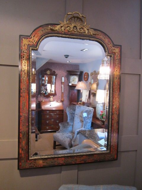 Outstanding Mid 19th Century Boulle Inlaid Wall Mirror