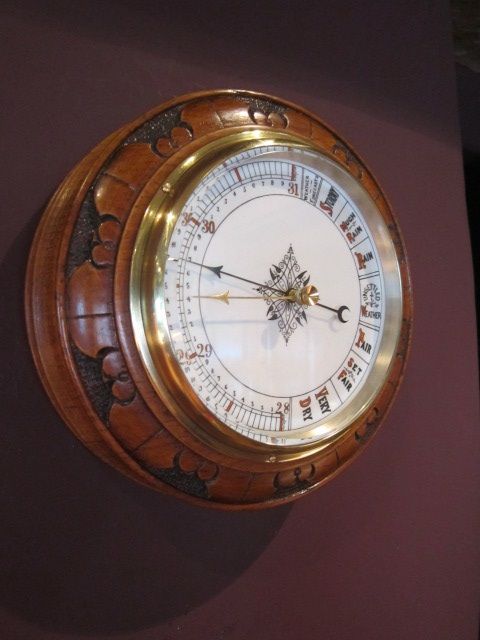 Superb Victorian Walnut Double Scale Barometer