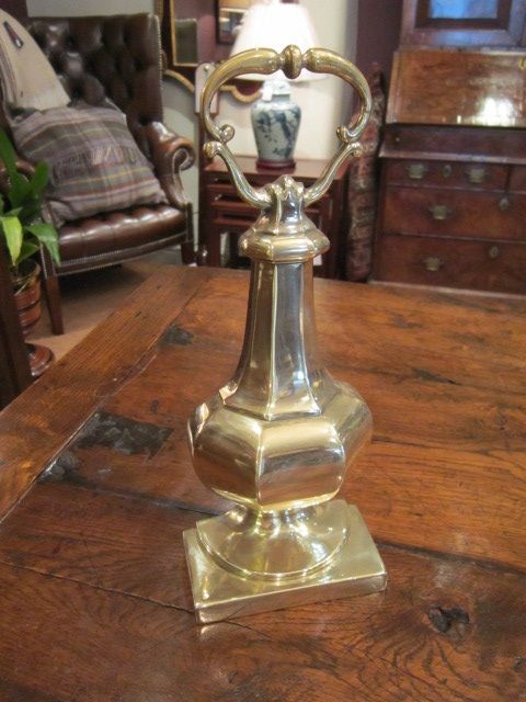 Fine George III Period Cast Brass Door Stop