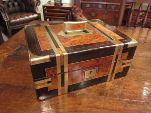 Superb Victorian Walnut & Coromandel Jewel Box