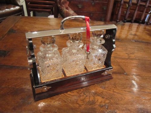Miniature Victorian Coromandel Liqueur Tantalus