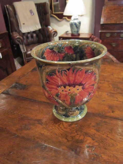 Impressive Moorcroft Cornflower Footed Vase