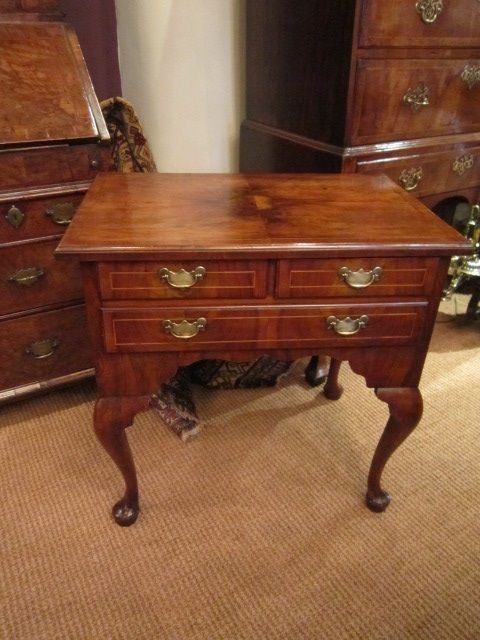 Superb George I Period Figured Walnut Lowboy