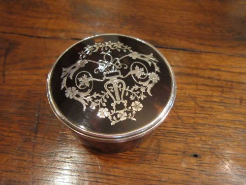 Fine George V Silver & Tortoiseshell Trinket Box