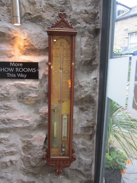 Original Victorian Polished Oak Admiral Fitzroy Barometer