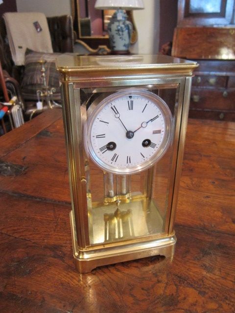 Very Small 19th Century French Four Glass Clock