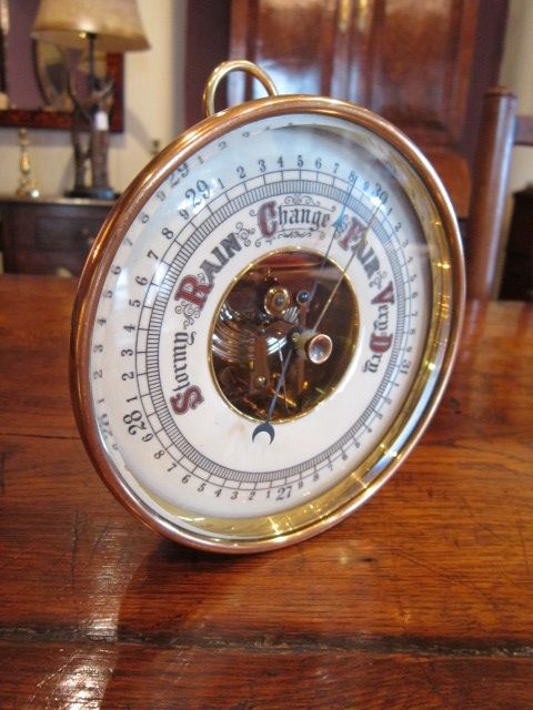 High Quality Edwardian Desk Marine Barometer
