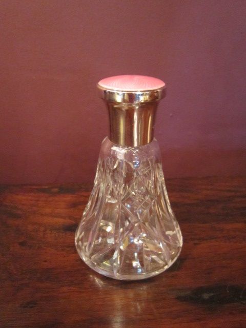 Fine Art Deco Silver & Enamel Topped Scent