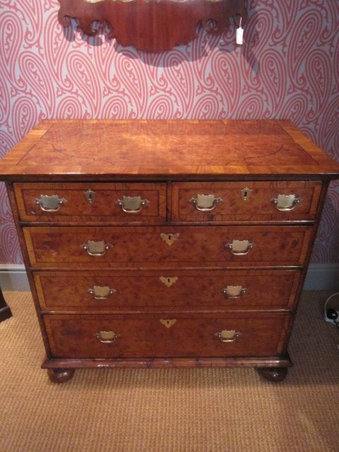 Stunning William & Mary Burr Yew Inlaid Chest