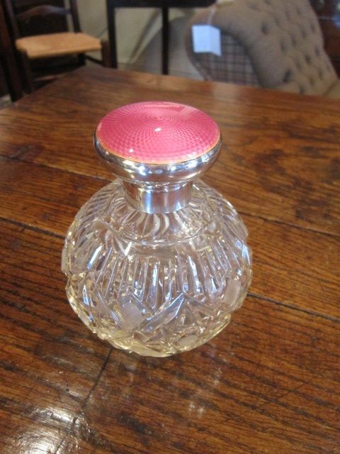 Top Quality Large George V Silver & Enamel Scent