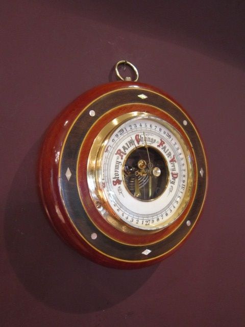 Top Quality Edwardian Fruitwood Inlaid Barometer