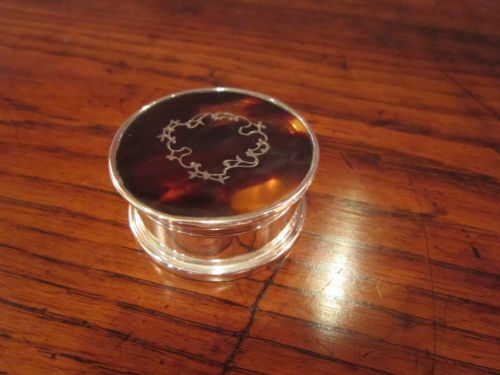 Quality George V Silver & Tortoiseshell Box