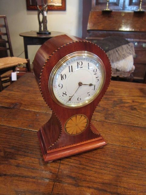 Top Quality Edwardian Sheraton Inlaid Mantel Clock