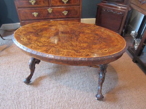 Stunning Victorian Burr Walnut Occasional Table