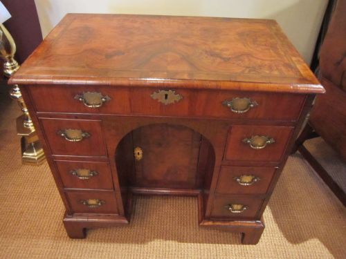 Superb George I Period Walnut Kneehole Desk