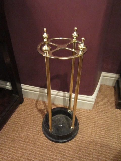 Original Victorian Brass Circular Stick Stand