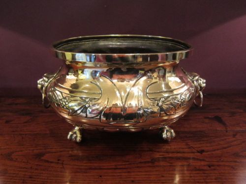 Top Quality Victorian Oval Brass Planter