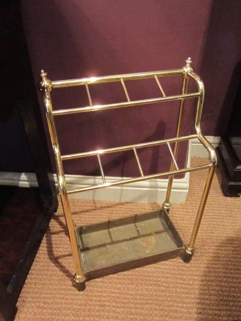 Top Quality Victorian Brass Waterfall Stick Stand