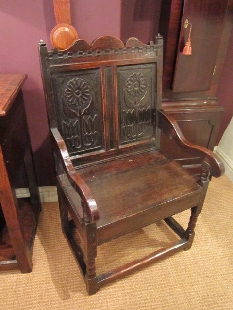 Early Georgian Yorkshire Oak Wainscot Armchair