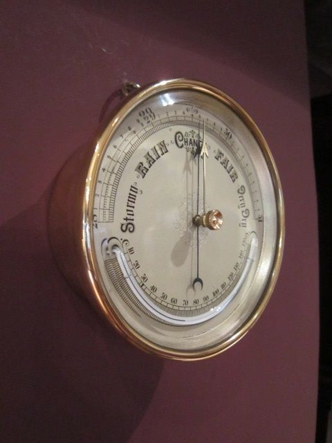 High Quality Edwardian Brass Marine Barometer