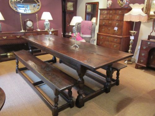 Superb George III Period Oak Refectory Table