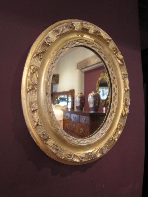 Early Victorian Timber & Plaster Gilt Mirror