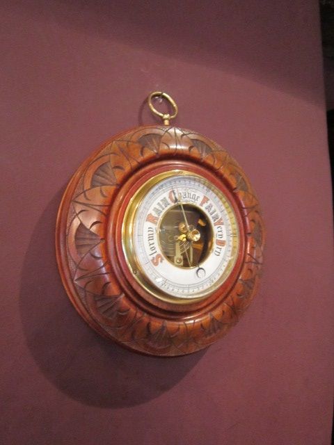 High Quality Victorian Walnut Carved Barometer