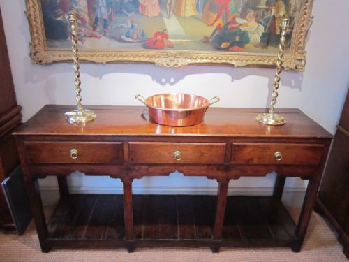 Fine George II Period Oak Pot Board Dresser