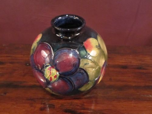 Moorcroft Clematis Globular Shaped Vase