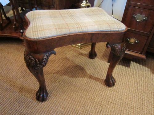 Outstanding George I Style Walnut Dressing Stool