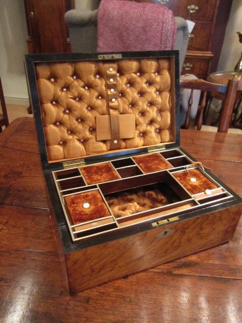 Immaculate Victorian Rosewood Inlaid Needlework Box