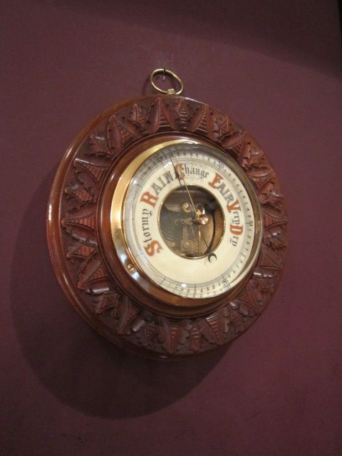 Decorative Victorian Walnut Aneroid Barometer