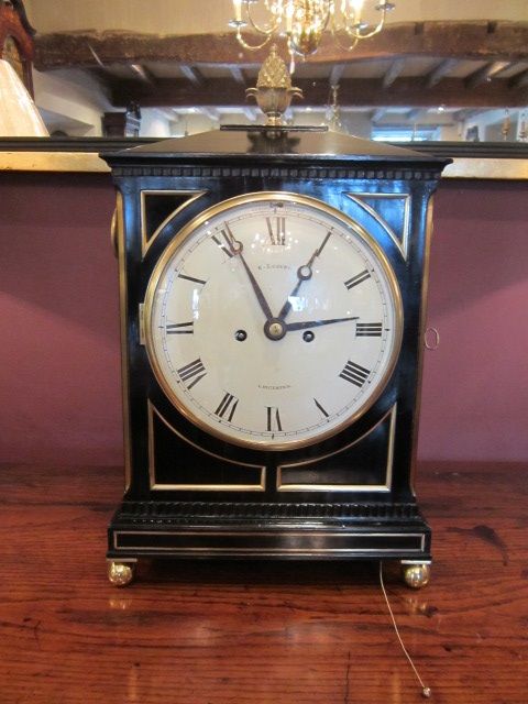 Top Quality George III Ebonised Fusee Bracket Clock
