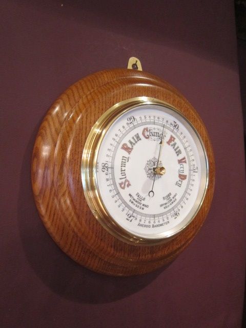Superb Victorian Polished Oak Barometer