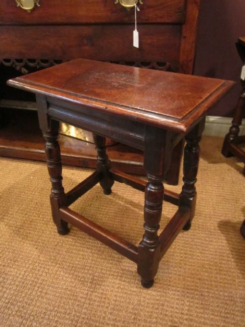 George III Period Oak Joint Stool