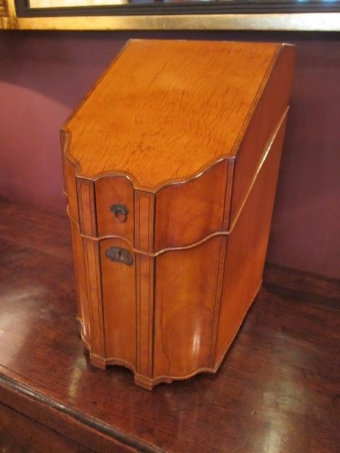 Fine Mid Georgian Satinwood Inlaid Knife Box