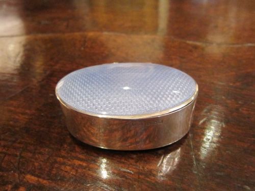 Fine George V Silver & Guilloche Enamel Trinket Box