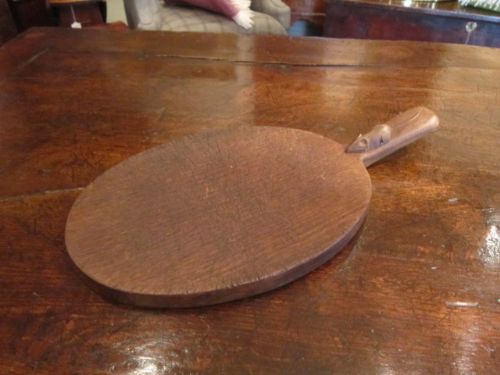 Early Mouseman Solid Oak Cheeseboard