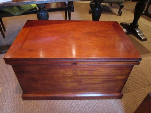 Top Quality Mid Victorian Figured Mahogany Trunk