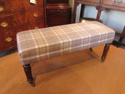 High Quality Victorian Upholstered Double Stool