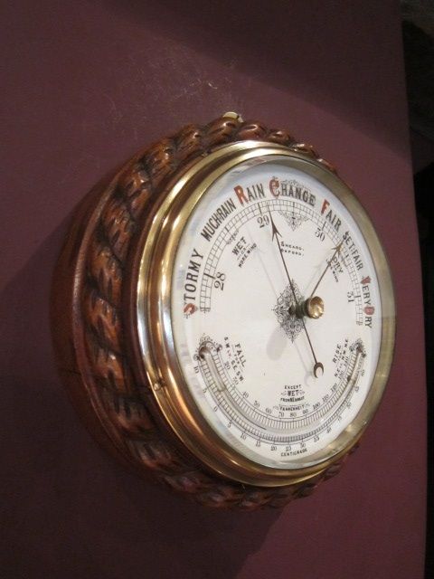 Superb Victorian Oxford Barometer & Thermometer