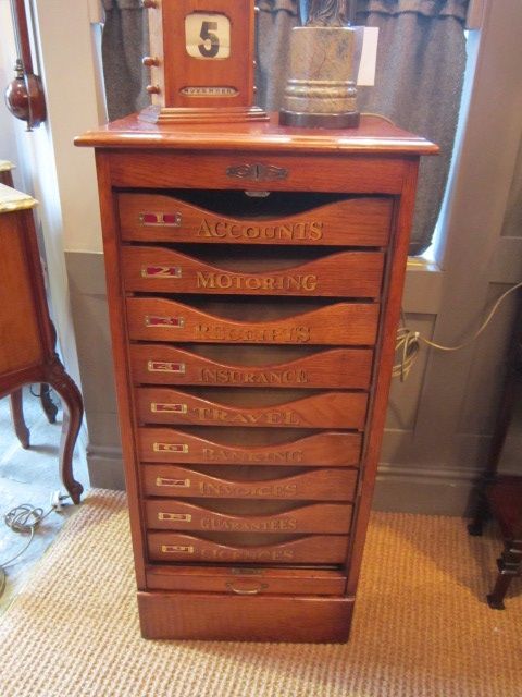 Top Quality Victorian Tambour Front Filing Cabinet