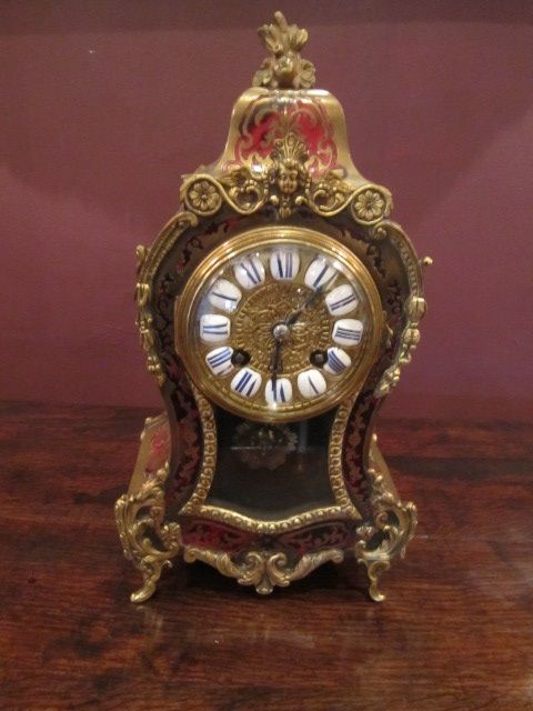 19th Century Boulle Work Striking Mantel Clock