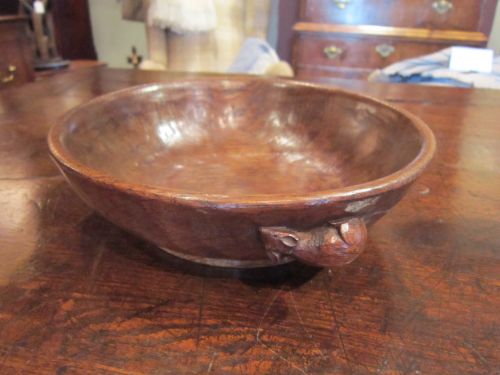 Early Mouseman Adzed Oak Fruit Bowl
