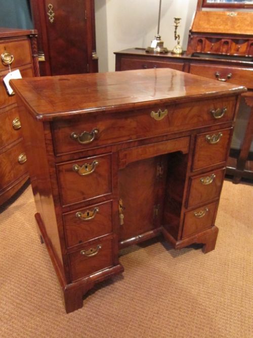 Superb George I Walnut Kneehole Desk