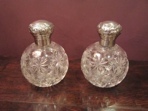 Quality Pair of George V Silver Topped Scents