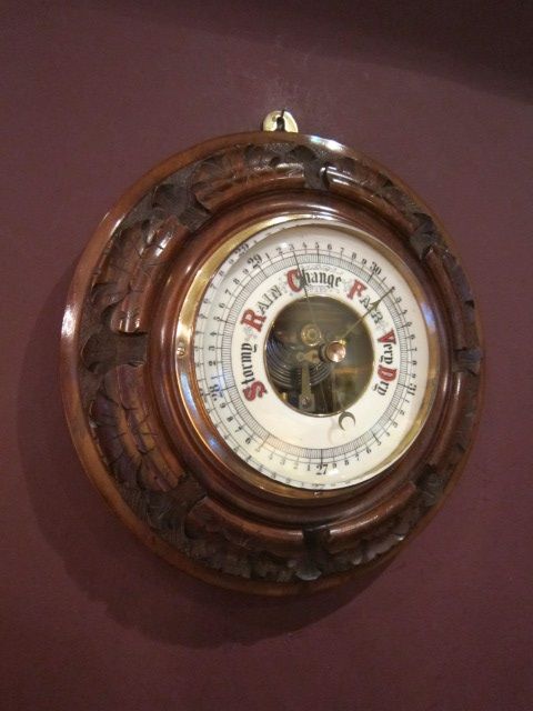 Top Quality Victorian Walnut Aneroid Barometer