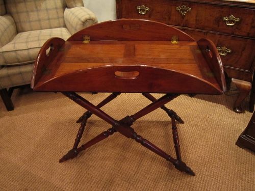 Top Quality Early Victorian Butlers Tray on Stand