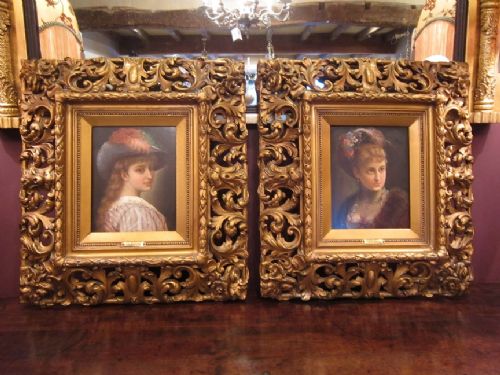 Stunning Pair of 19th Century Oil Portraits